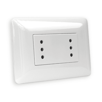 Tomacorriente Doble Compacto 10A 220V Blanco 2927 STANFORD1