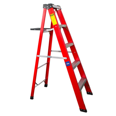 Escalera Tijera Fibra de Vidrio 4P 1,44 mts 102kg Coss