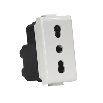 Mod. Tomacorriente 2P+T 10/16A 250V Blanco Matix AM5180