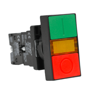 Botón Pulsador Partir/Parar 22MM 1NC 1NO PVC Con Luz CNC1