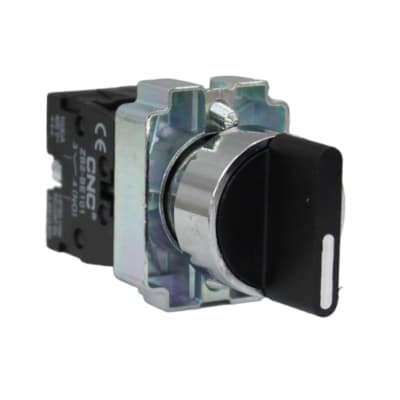 Selector 3 Posisiones Metal Maneta Corta 22mm 2NO 10a 400v