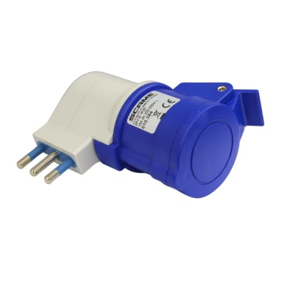 Adaptador domiciliario 16A, industrial 2P+T 16A 220V