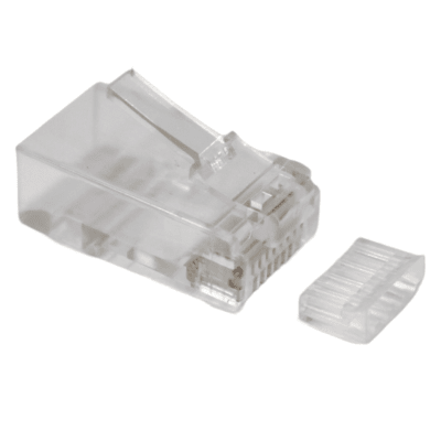 Conector macho rj45 cat6 c/guía aw bolsa 100u1