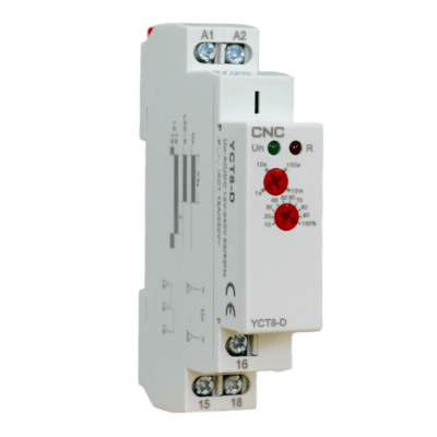 Rele Off Delay Con Respaldo AC-DC 24-240V 1NC-1NO YCT8-D CNC1