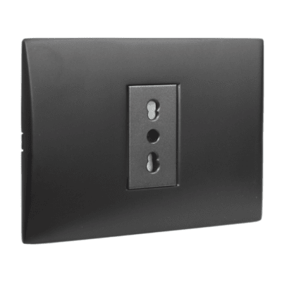 Toma Corriente Andes Simple 10/16A 250V BLACK Armado LEXO1