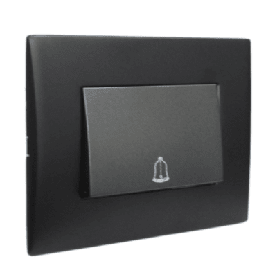 Interruptor Andes Pulsador Timbre Teclón 73mm 10A BLACK LEXO1