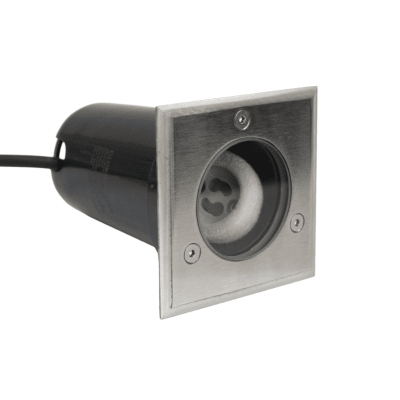 Foco Piso Embutido Almeria Cuadrado GU10 220v Inox