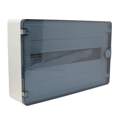 Tablero Plastico S/P Hager L.H. 18cc Puerta Transp.(VS118TJ)1