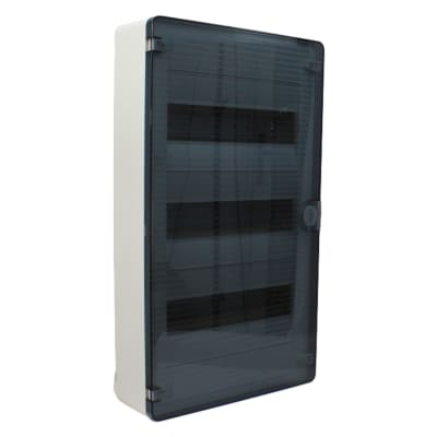 Tablero Plastico S/P Hager L.H. 36cc Puerta Transp.(VS312TJ)1