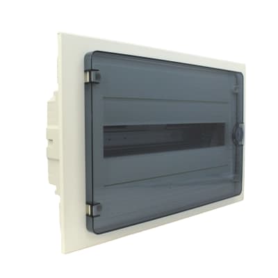 Tablero Plastico Embutido Hager L.H. 18cc Transp. (VF118TJ)1