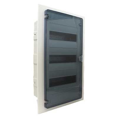 Tablero Plastico Embutido Hager L.H. 36cc  Transp. (VF312T)
