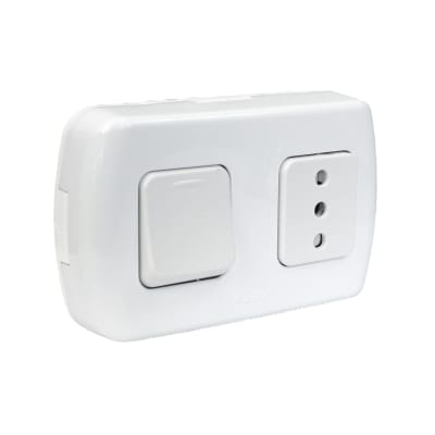 Casquete int. 9/12+1 toma 2p+t tekna blanco kalop