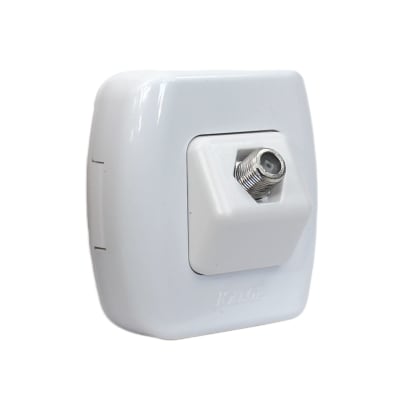 Casquete Toma Tv Rg59 Pin Fino Terminal Tekna Blanco Kalop1