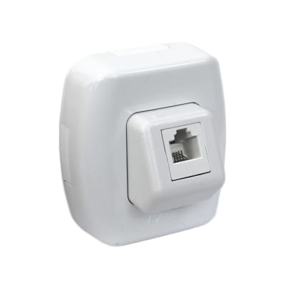 Casquete Toma Telefono Rj11 4 Contactos Tekna Blanco Kalop1