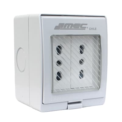 Hidrobox Tomacorriente Doble 10/16a 220v Certific. Ip55 Mec