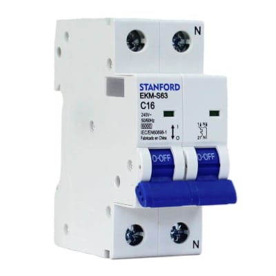 Automático 2x16A 6kA Curva C 240/415V EKM-S63 Stanford