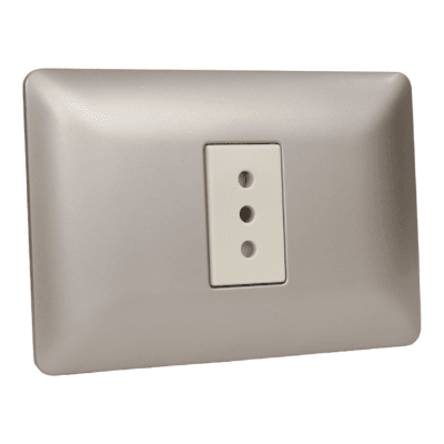 Tomacorriente simple 2p+t 10A 220V MTX Champagne STANFORD