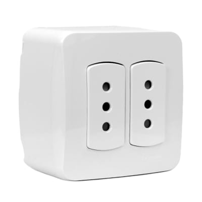 Casquete Tomacorriente Doble 10/250V Miluz Blanco Schneider