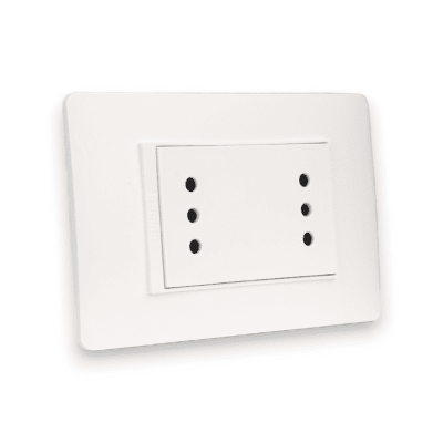 Tomacorriente Doble 10a Luzica Armado Bticino Ref Pu1213
