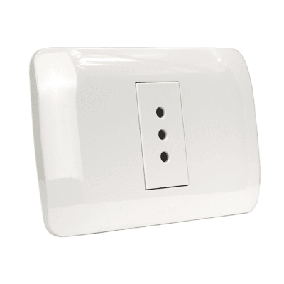 Toma simple 10a 250v Blanco LEXO