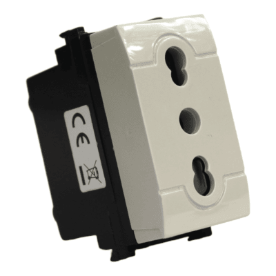 Mod.enchufe bipaso 2p+t 16a 220-250v gris evolution1