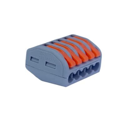 Conector Rap. Wago 5 Der. PCT-215 0.8-4mm2 32A 250V BL 25u