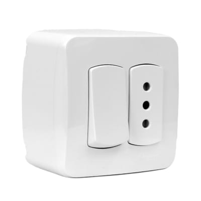 Casquete Interrup. 9/12+Toma 10A 250V Miluz Blanco Schneider1