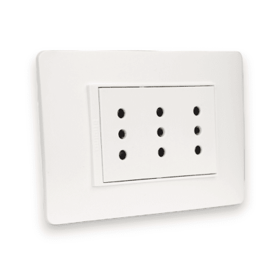 Tomacorriente Triple 10a Luzica Armado Bticino Ref Pu1313