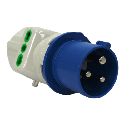 Adaptador indus a Domiciliario 2x10/16A+Schuko 10/16A Fanton
