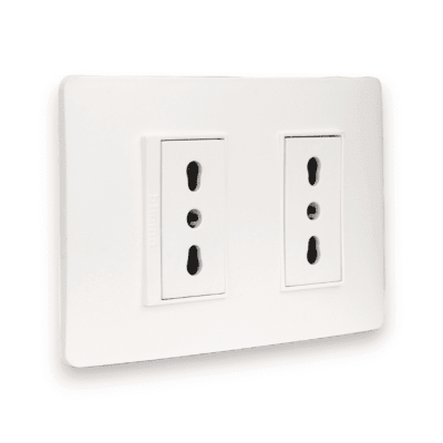 Tomacorriente Doble 10/16a Luzica Armado Bticino Ref Pu12801