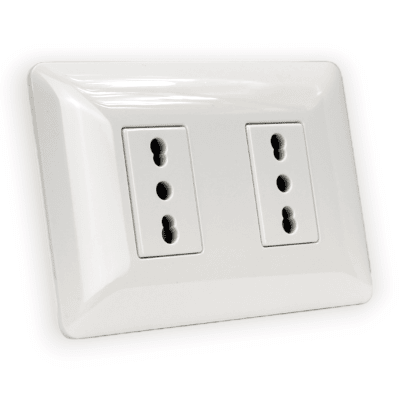 Tomacorriente doble 2P+T 10/16A 220V BL 2920 STANFORD