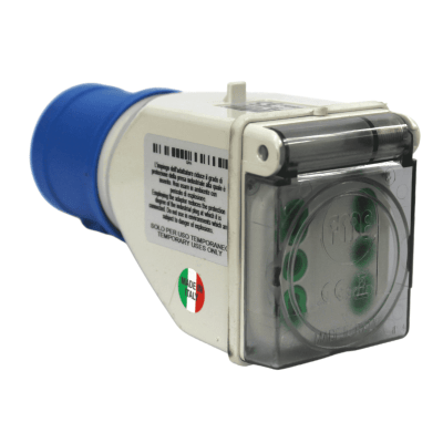 Adaptador industrial IP20 2 Tomas 2P+T 16A 250V Fanton