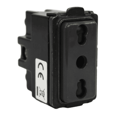 Mod enchufe bipaso 2p+t 10/16a 250v negro 8403N