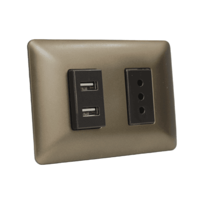 Toma simple 10a 250v + usb mtx cafe 4948 STANFORD1