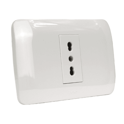 Toma simple 10/16a 250v Blanco LEXO