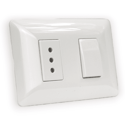 Interruptor 9/12 + toma 2p+t 10A 220V BL 2915 STANFORD