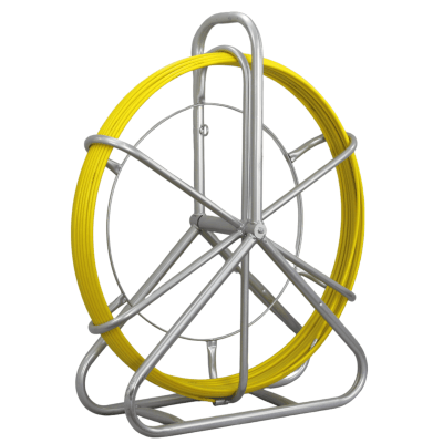 Laucha en carrete fibra de vidrio/acero 100 mts