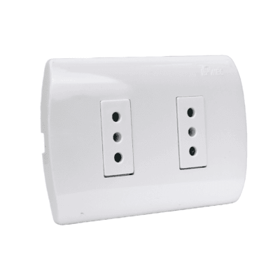 Tomacorriente Doble 10A 250v Armado Mec Aris Certificado
