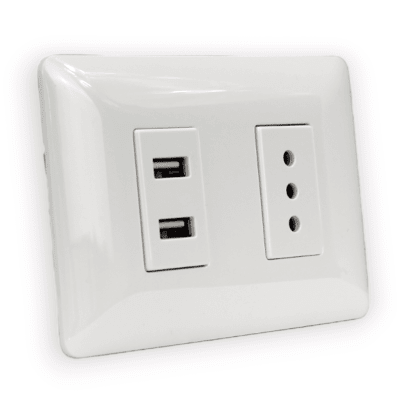 Toma simple 10a 250v + usb mtx blanco 2948 STANFORD