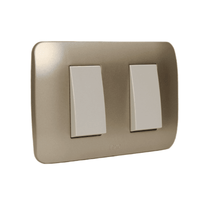 Interruptor 9/15 10A Beige / Titanio LEXO1
