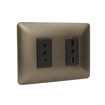 Tomacorriente 10a + 10/16a 220v cafe 4922 STANFORD