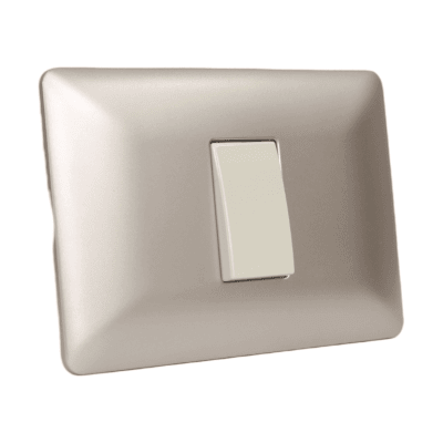 Interruptor simple 9/12 10A 220V MTX champagne STANFORD