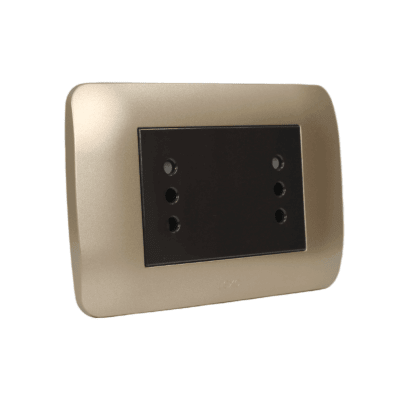 Toma Doble Compacto 10A 250V Café / Titanio LEXO1