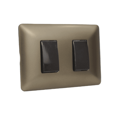 Interruptor doble 9/15 10A 220V MTX CAFE STANFORD1