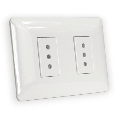 Tomacorriente doble 2p+t 10A 220V BL 2917 STANFORD