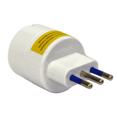 Adaptador Schuko 10A 1500W c/Protector Blanco LEXO