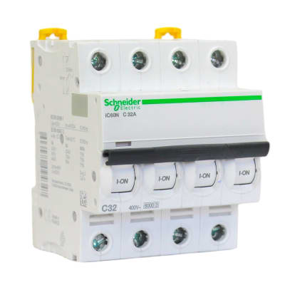 Interruptor Automático MCB 4P 32A Curva C 10kA Schneider