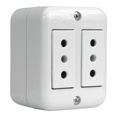 Casquete s/p tomacorriente doble 10A IMEC1