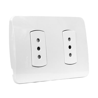 Tomacorriente Doble 10A/250V 2P+T Miluz Blanco Schneider