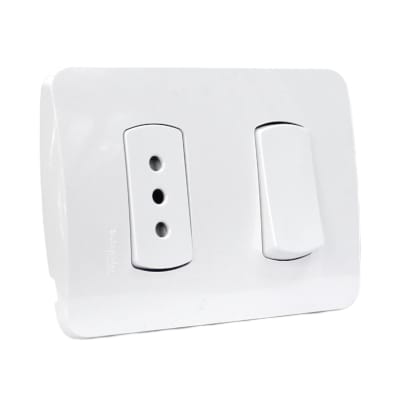 Interruptor 9/12 + Toma 10a 250v Miluz Blanco Schneider